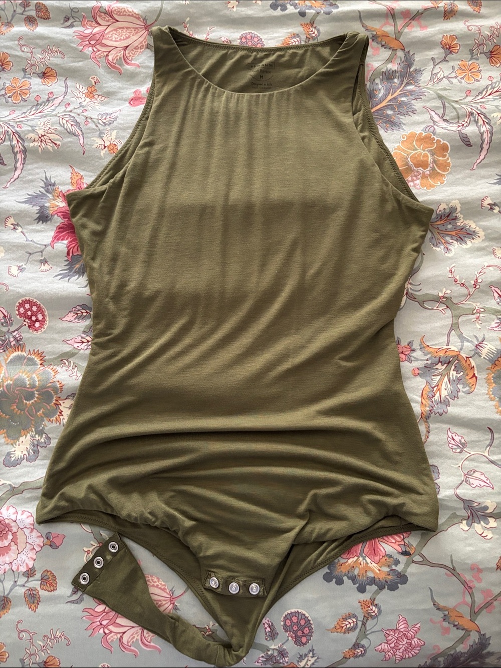 intimissimi Olive Sleeveless Bamboo Tank Bodysuit